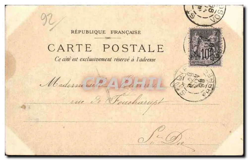 Saint-Cloud — A Cascata — editor não identificado - Verso