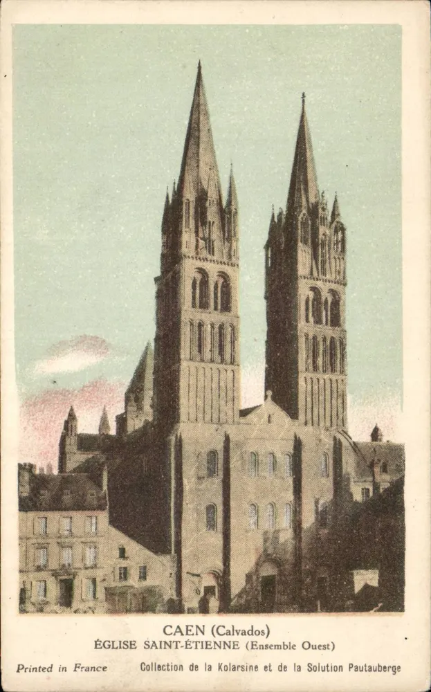 Caen (Calvados) — Igreja de São Etienne (Conjunto Oeste) — Coleção Kolarsine e Solução Pautaubege - Frente