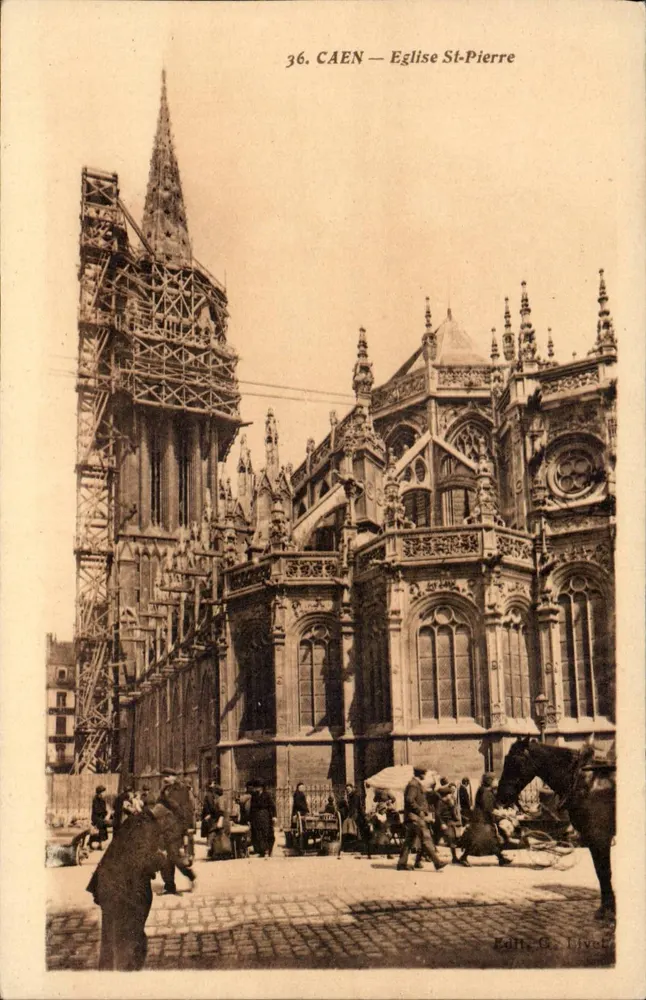 Caen — Igreja de São Pedro — Editores G. Livet - Frente