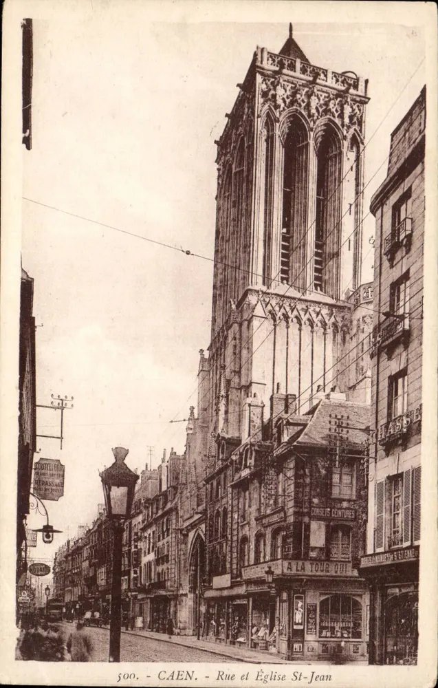 Caen - Rua e Igreja de São João — A. Froment, n° 500 - Frente