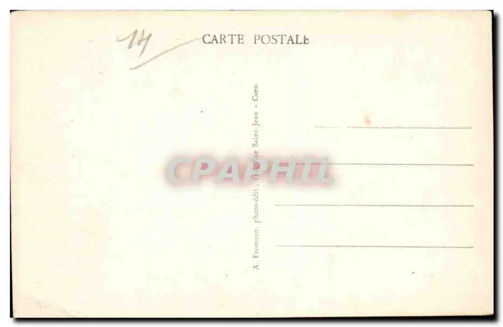 Caen - Rua e Igreja de São João — A. Froment, n° 500 - Verso