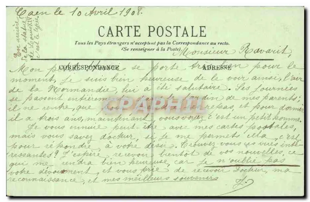 Caen — A Estátua de Luís XIV — LL - Verso