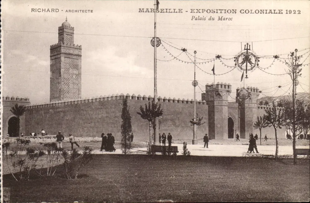 Marseille - Kolonialausstellung 1922 - Palast von Marokko — Richard, Architekt - Vorderseite