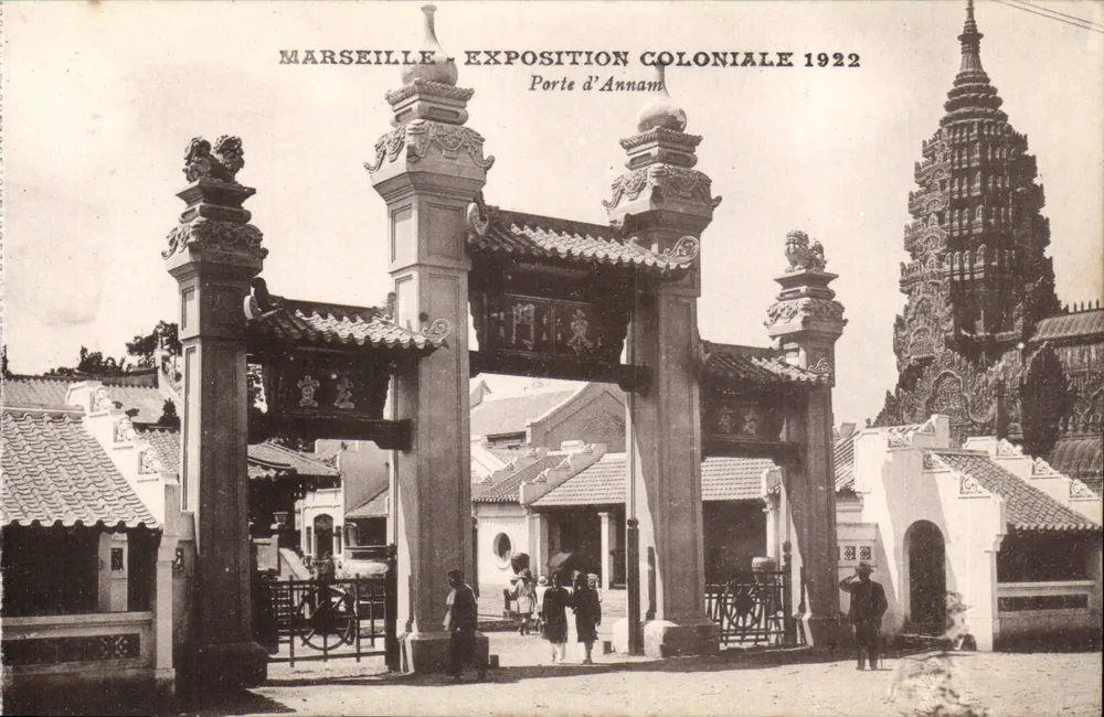 Marseille - Exposición Colonial 1922 - Porte d'Annam - Anverso