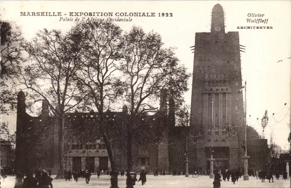 Marseille - Kolonialausstellung 1922 — Palast der Westafrika — Olivier Wulffleff Architekten - Vorderseite