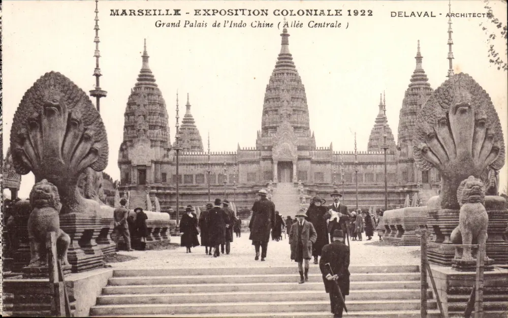 Marseille - Kolonialausstellung 1922 - Großer Palast von Indochina (Zentralgalerie) - DelaVAL - Architekt - Vorderseite