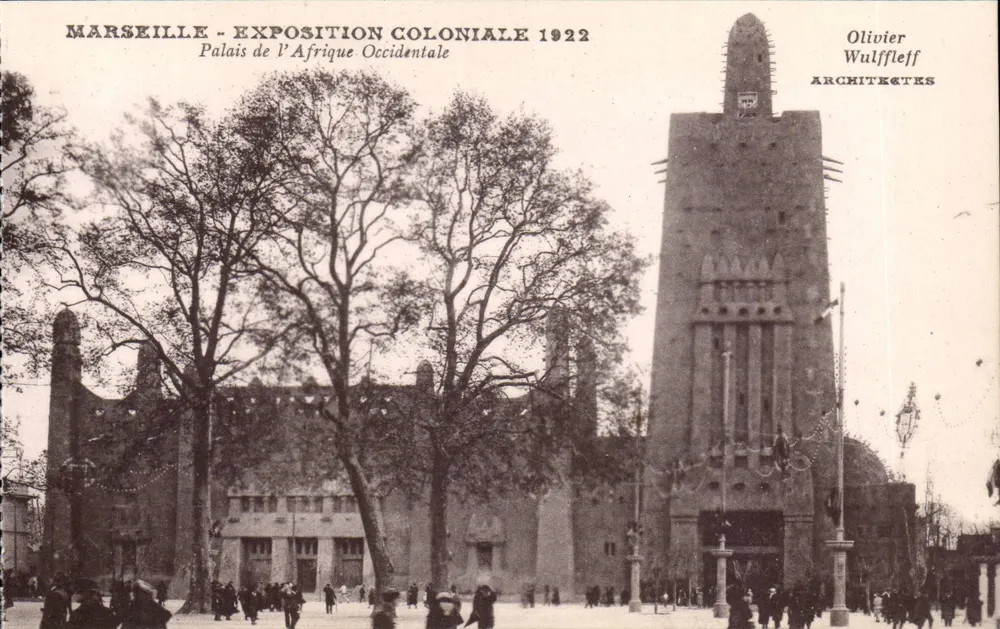 Marseille - Exposition Coloniale 1922 — Palais de l'Afrique Occidentale — Olivier Wulffleff Architectes - Recto