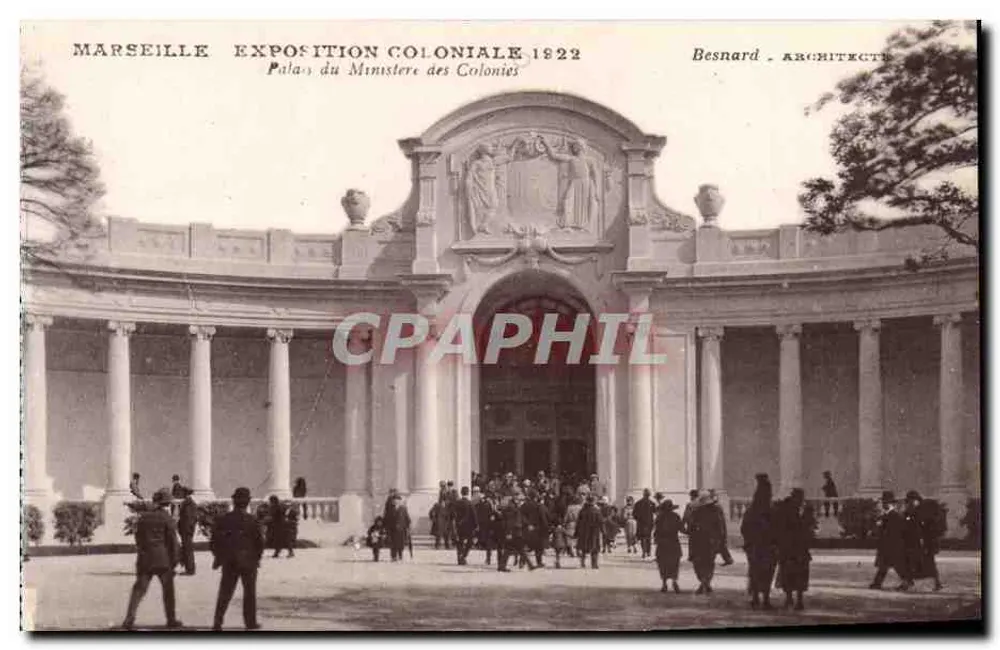 Marseille — Kolonialausstellung 1922 — Palast des Kolonialministeriums — Besnard, Architekt - Vorderseite