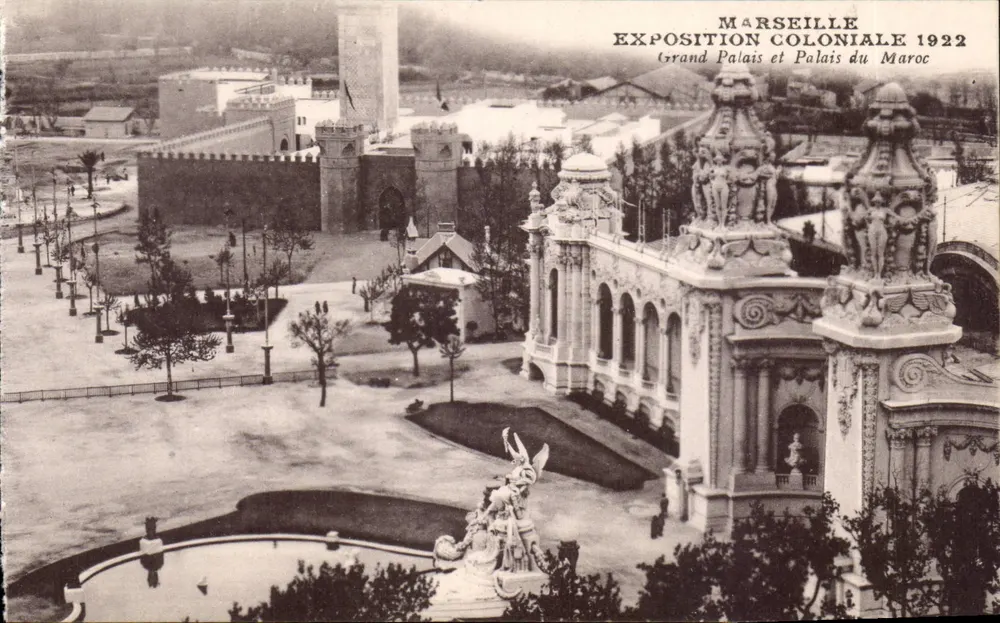 Marseille — Kolonialausstellung 1922 — Großer Palast und Palast Marokkos - Vorderseite