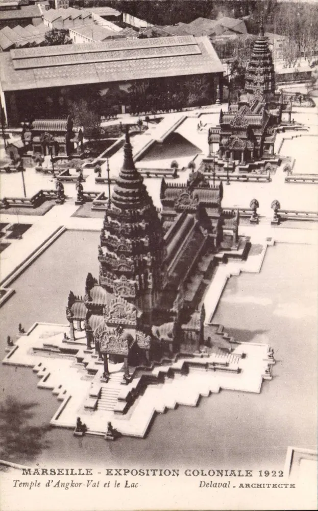 Tempel von Angkor-Vat und der See — Kolonialausstellung 1922 — Delavall Architekt - Vorderseite