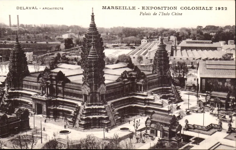 Marseille - Kolonialausstellung 1922 - Palast der Indochina — Delaval - Architekt - Vorderseite