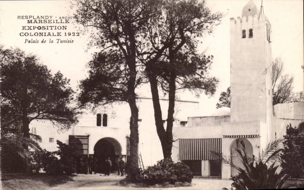 Palast von Tunesien — Kolonialausstellung 1922 — Resplandy, Marseille - Vorderseite