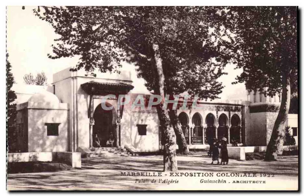 Marseille - Kolonialausstellung 1922 - Palast Algeriens — Guiachauchin, Architekt - Vorderseite
