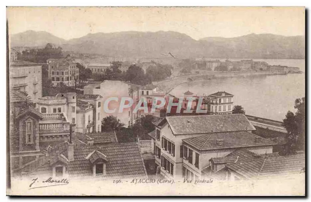 Ajaccio (Korsika) — Allgemeine Ansicht — J. Moratti, n° 196 - Vorderseite