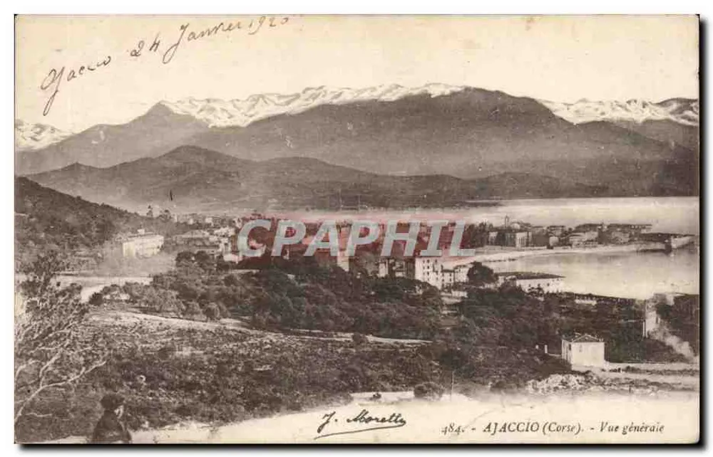 Ajaccio (Korsika) — Allgemeiner Blick — J. Moretti, n° 484 - Vorderseite