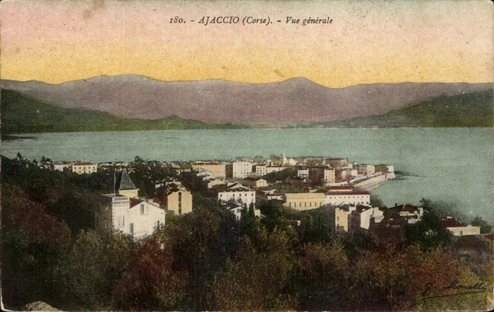 Ajaccio (Korsika) — Allgemeiner Blick — J. Moretti, Nr. 180 - Vorderseite