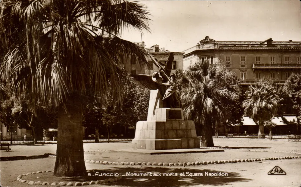 Ajaccio — Gedenkstein für die Toten und Napoleon-Platz — CAA n°9 - Vorderseite