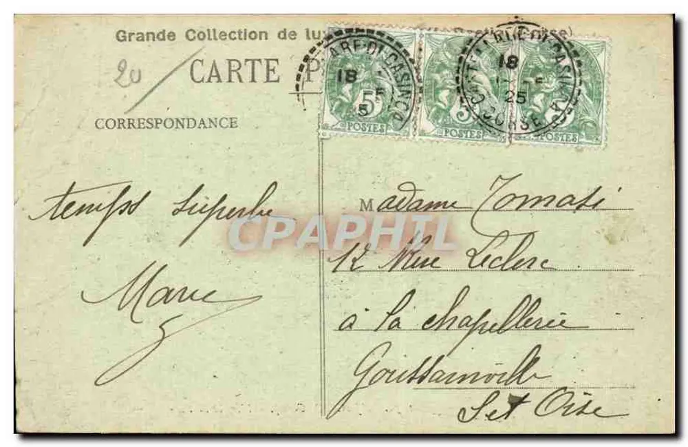 Ajaccio (Korsika) — Das Rathaus — J. Moretto, n° 1251 - Rückseite