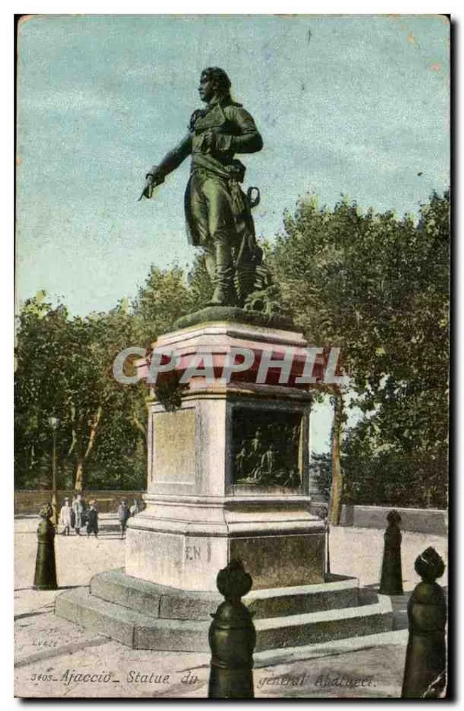 Ajaccio — Statue des Generals Bonaparte — Verlag L. B. n° 3405 - Vorderseite