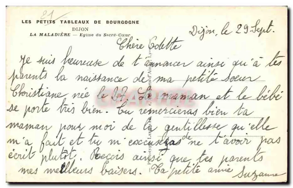 Kirche des Heiligen Herzens — Dijon — Die Kleinen Bilder der Burgundischen - Rückseite