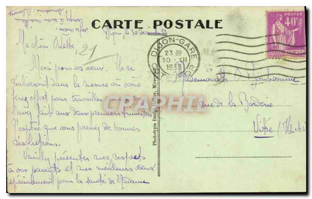 Dijon — Chiesa di Notre-Dame — Le Jacquemart — D. D. 88 - Verso