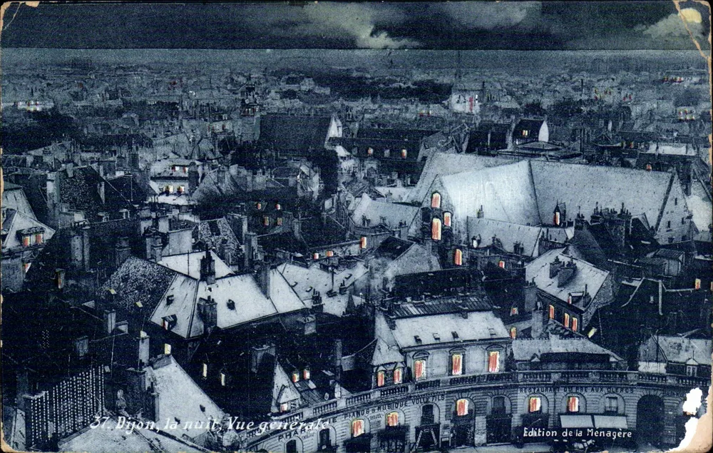 Dijon, à noite — Vista geral — Edição da Menagère - Frente