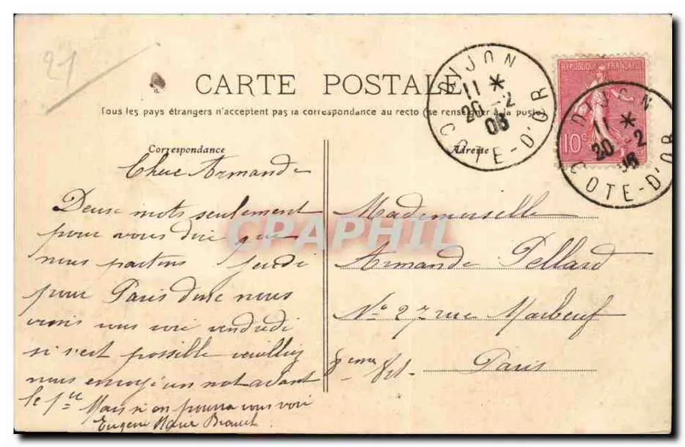Dijon — A Prefeitura — 120 - Verso