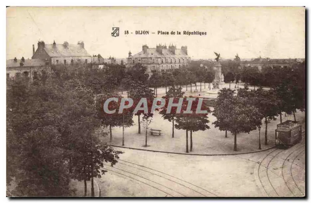 Dijon — Praça da República — editor C. G. n°18 - Frente