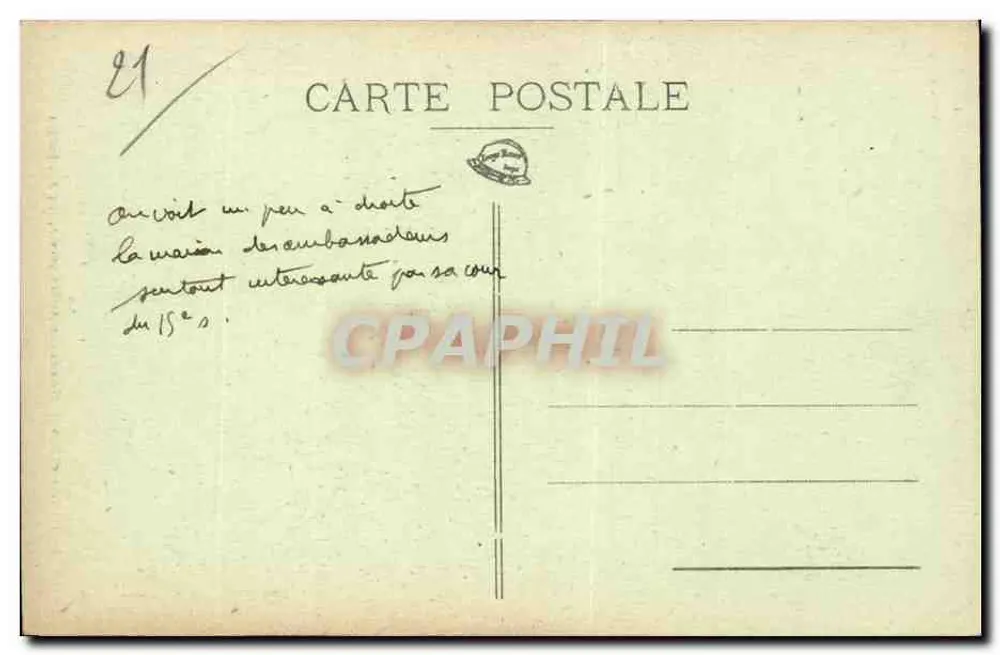 DIJON — Maison des Ambassadeurs, rue des Forges — editor Milsaud (1561) - Verso