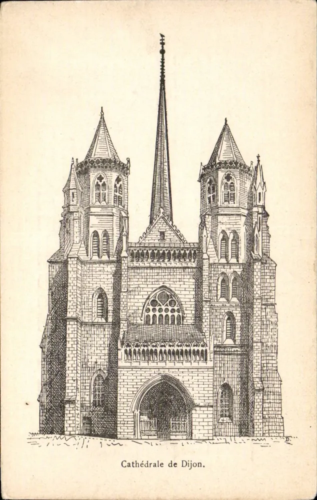 Catedral de Dijon — vista arquitetônica — editor não identificado - Frente