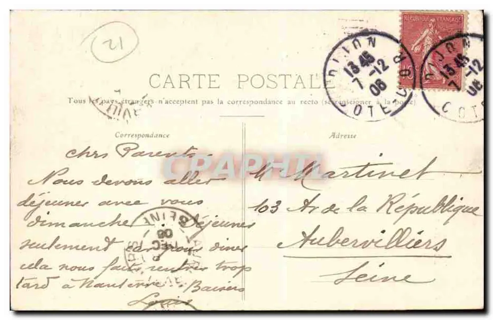 Dijon - Palácio de Justiça — Edição da Menagère Dijon, n°68 - Verso