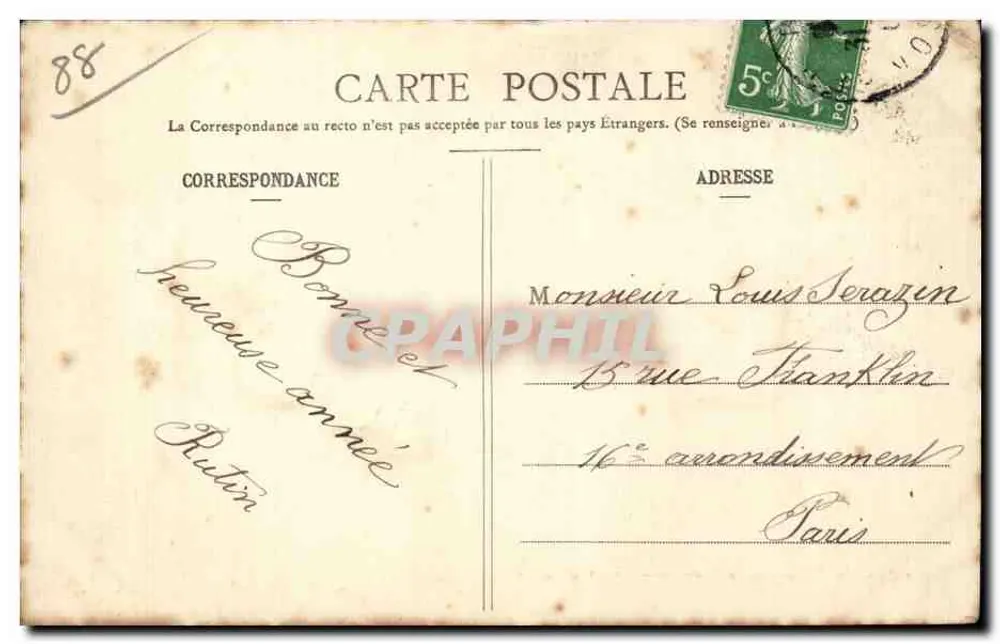 Remiremont (Vosges) — Casernes des 5. Chasseurs — Aufnahme von St-Romary — Imp. Ad Weick, Saint-Dié, N° 4123 - Rückseite