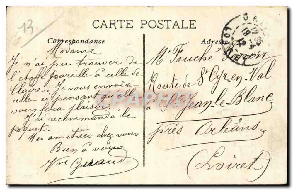 Marseille — Rue de la République — Editor desconhecido, n°20 - Verso