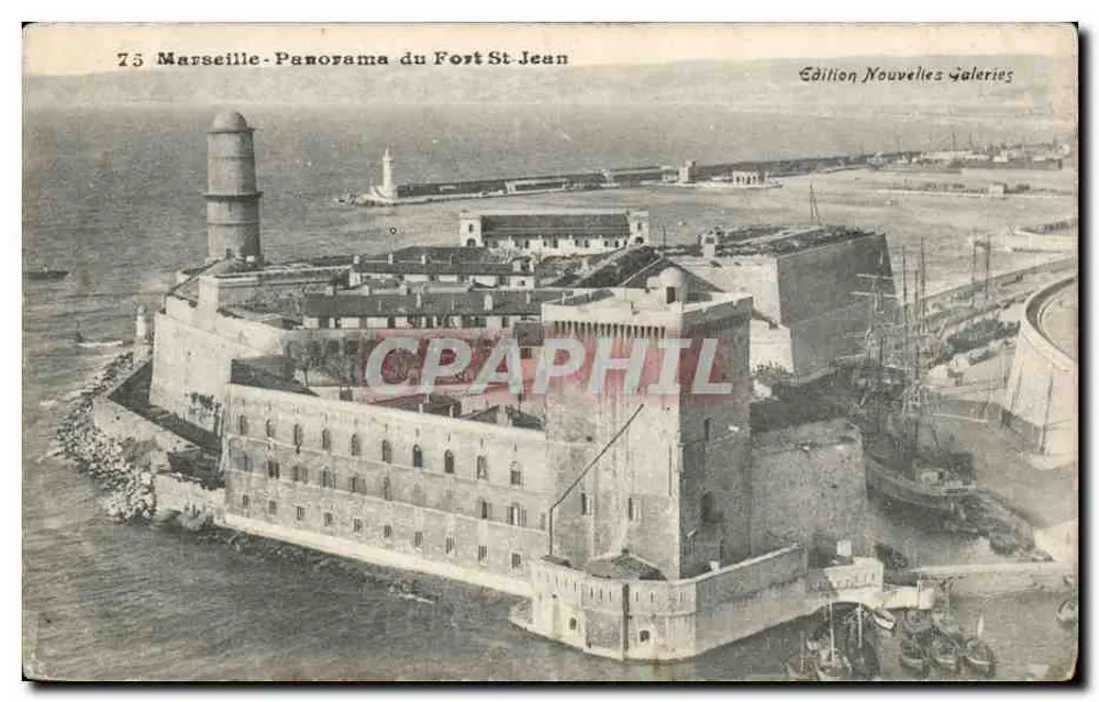 Marselha - Panorama do Forte St Jean — Edição Nouvelles Galeries, n°75 - Frente