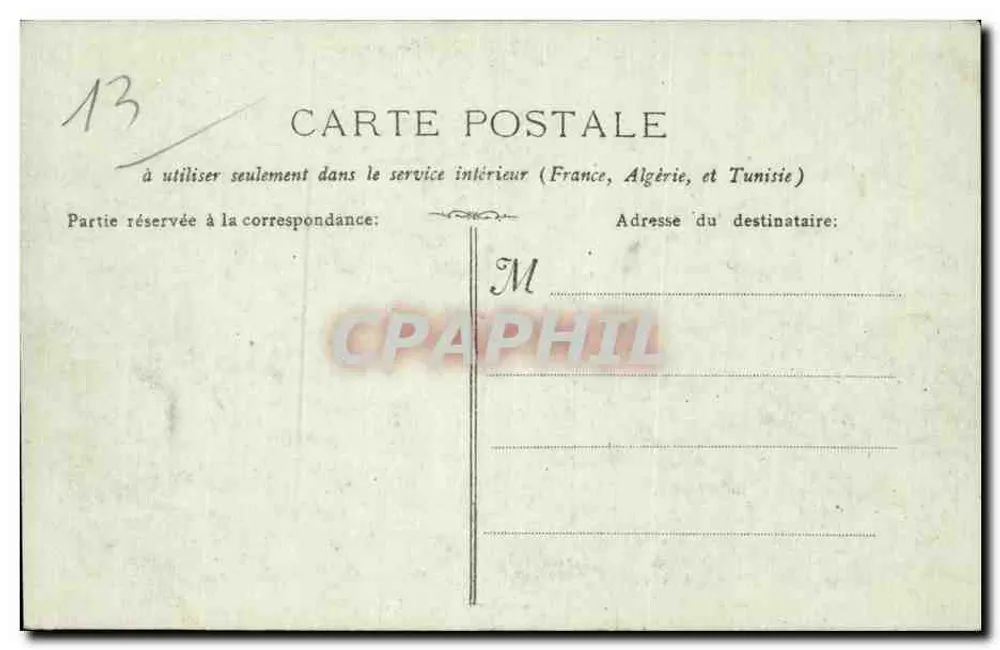 Marselha - O Hotel das Correios — G.M. 117, editor G.M. - Verso