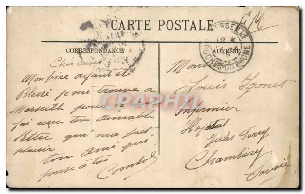 Marseille — O Castelo Borelý — LL. — N° 113 - Verso