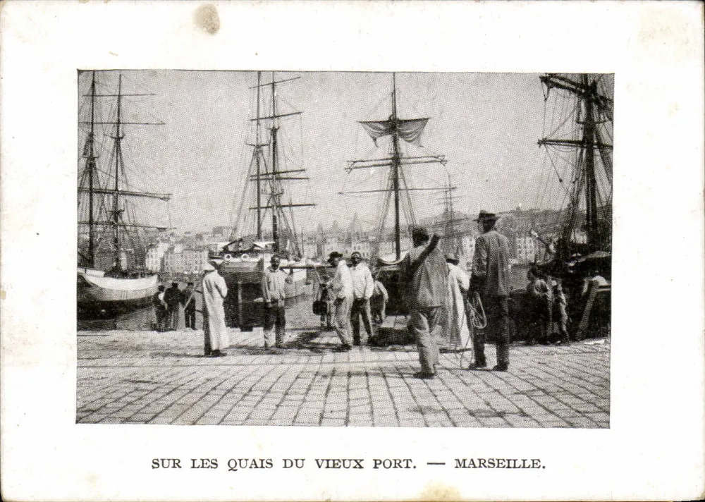 Auf den Kaien des Alten Hafens — Marseille. — Sammlung historischer Schlösser, Nr. 20 - Vorderseite