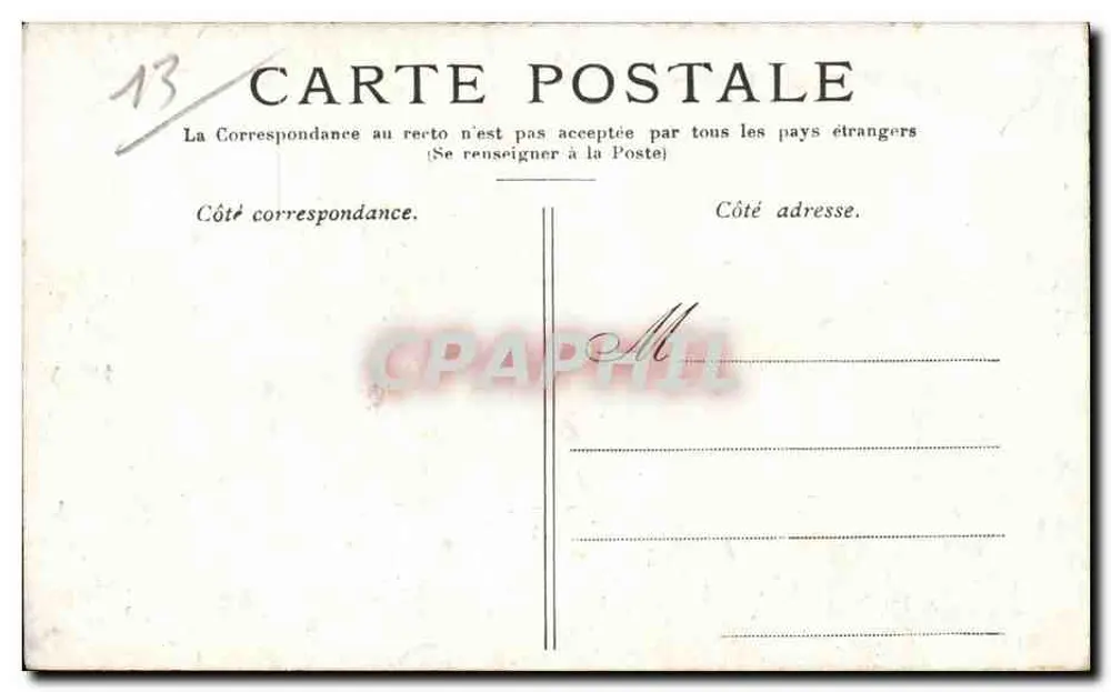 Marseille — A Caixa de Economia — Editor não identificado, número de série não visível - Verso
