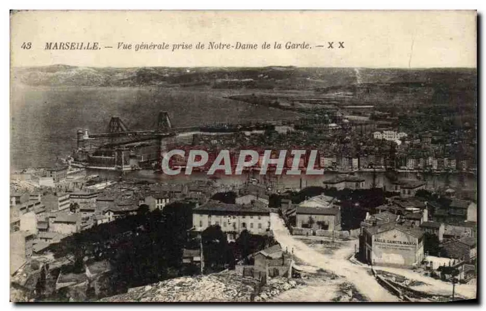 Marseille — Allgemeiner Blick von der Notre-Dame de la Garde — Arile Carcet-Mana - Vorderseite