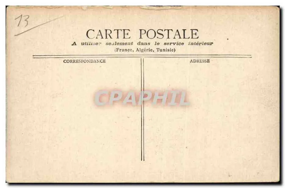 Marseille - LA CANNEBIÈRE — vista animada com trêmio e pedestres — editor não visível - Verso