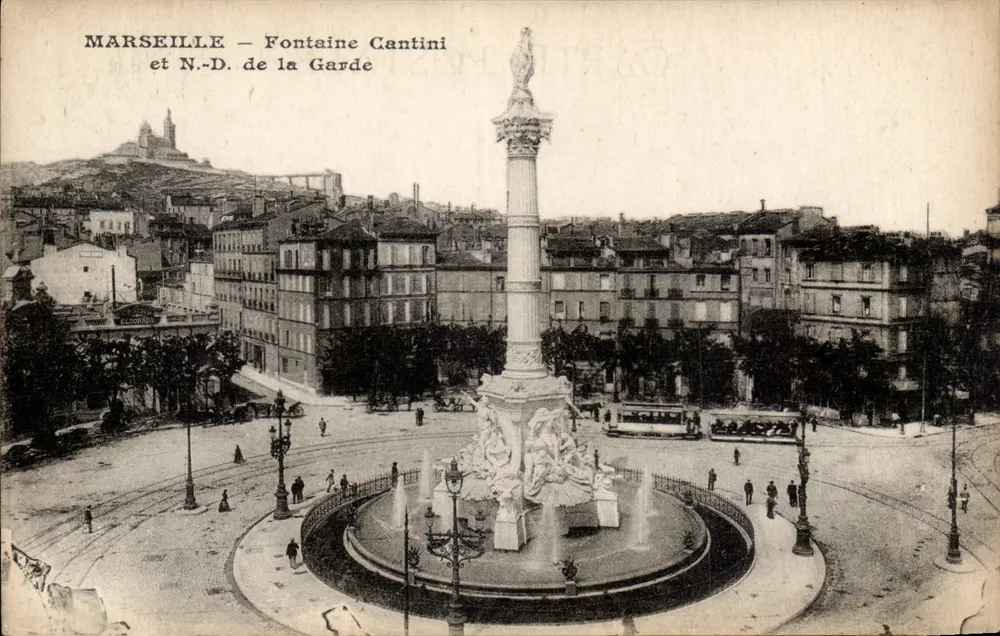 Marseille — Fontaine Cantini und N.-D. de la Garde - Vorderseite