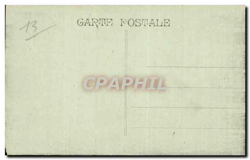 MARSEILLE - Rue Cannebière — animowany widok z tramwajem nr 780 i sklepami — nieznany wydawca - Rewers