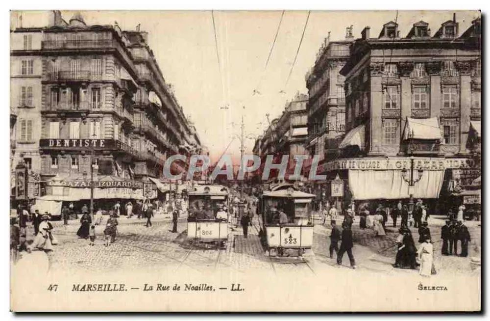 Marselha — A Rue de Noailles — LL. — SELECTA - Frente
