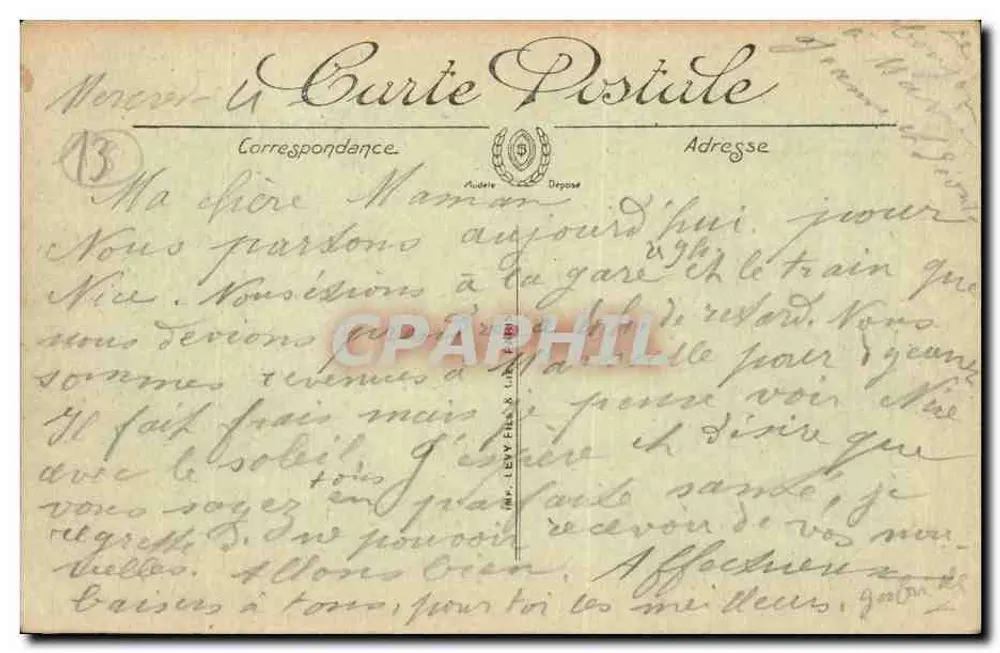 Marselha — A Rue de Noailles — LL. — SELECTA - Verso