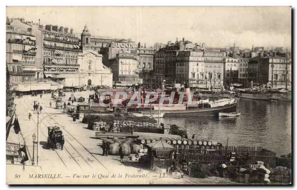 Marseille — Ansicht des Quais de la Fraternité — LL. - Vorderseite