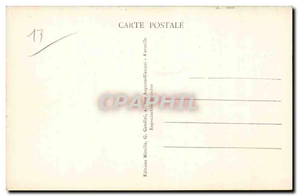 Marseille - Ein Stück des Alten Hafens und Notre Dame de la Garde — Mureille, n°144 - Rückseite