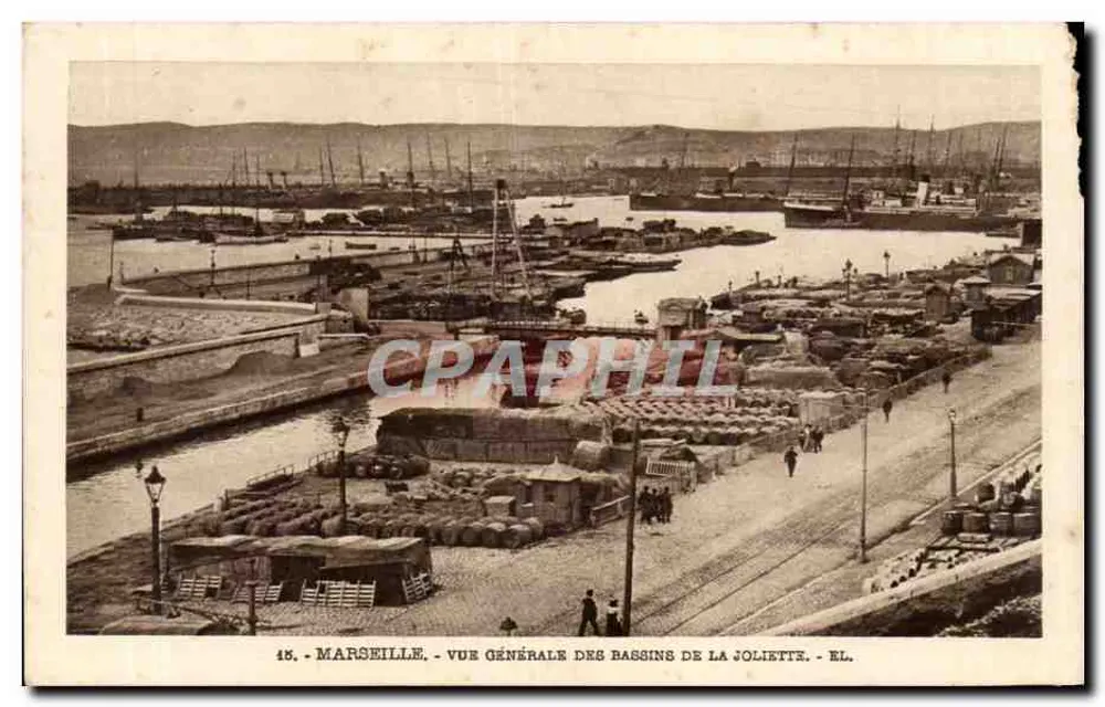 Marseille — Allgemeiner Blick auf die Basins der Joliette — EL. - Vorderseite