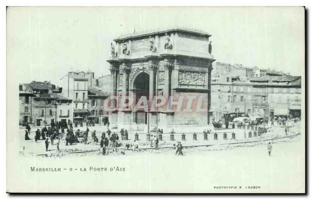 Marseille - La Porte d'Aix — Fototipia L'Acour, n°8 - Frente