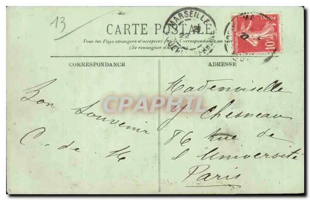 Marseille — O Grande Teatro — LL. n°36 - Verso