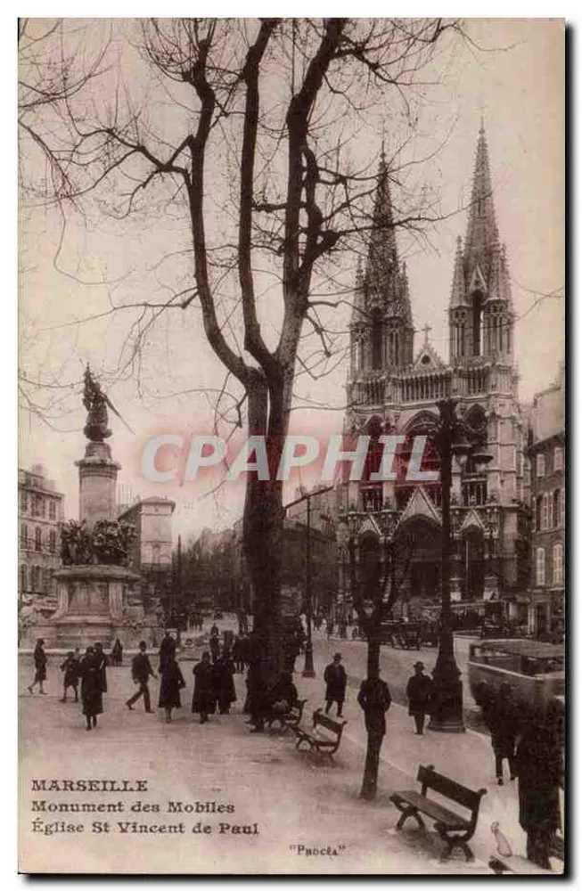 Marseille — Denkmal der Mobiles und Kirche Saint-Vincent-de-Paul — 'Phocéa' - Vorderseite